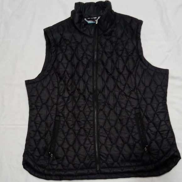 Free Country Vest Women's Puffy Warm Black Material Front Zipper XXL - Picture 3 of 7